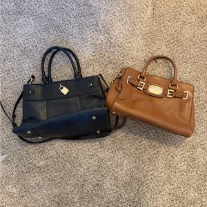 Michael Kors Black and Brown Shoulder Bags